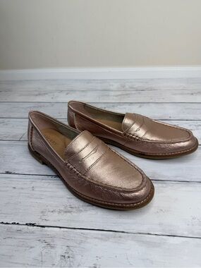 Sperry Women's Metallic Rose Gold Penny Loafers